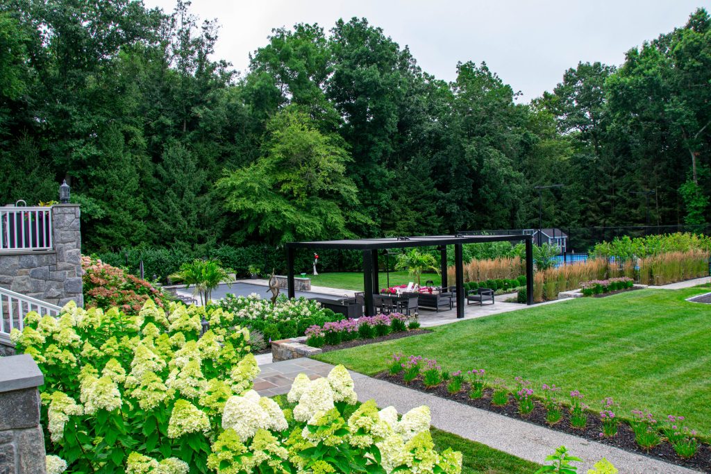 landscape garden and pathway construction